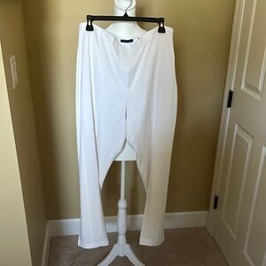 Elie Tahari White Straight Leg Pants